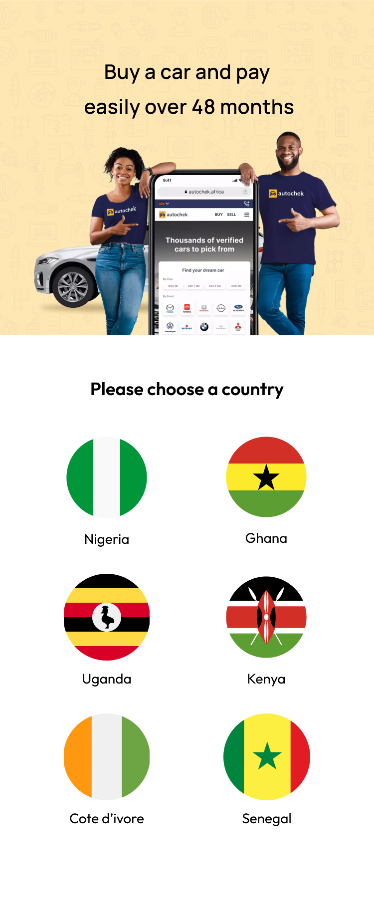 Country selection